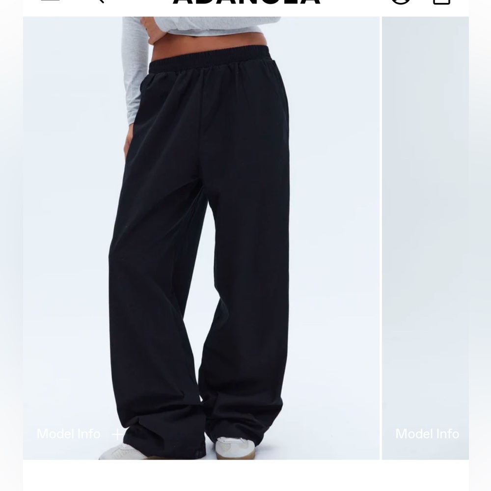 Adanola Cotton Pull on Pants in Black, Size M